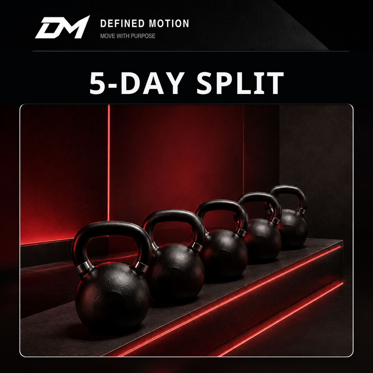 DEFINED MOTION – 5-Day Split Workout Plan English Edition
