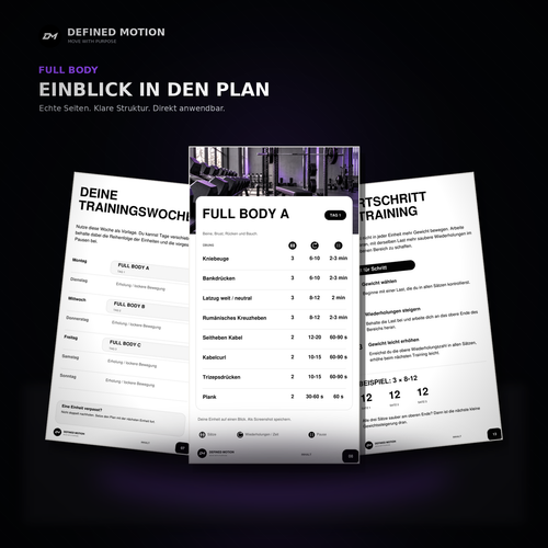 DEFINED MOTION – Full Body Trainingsplan